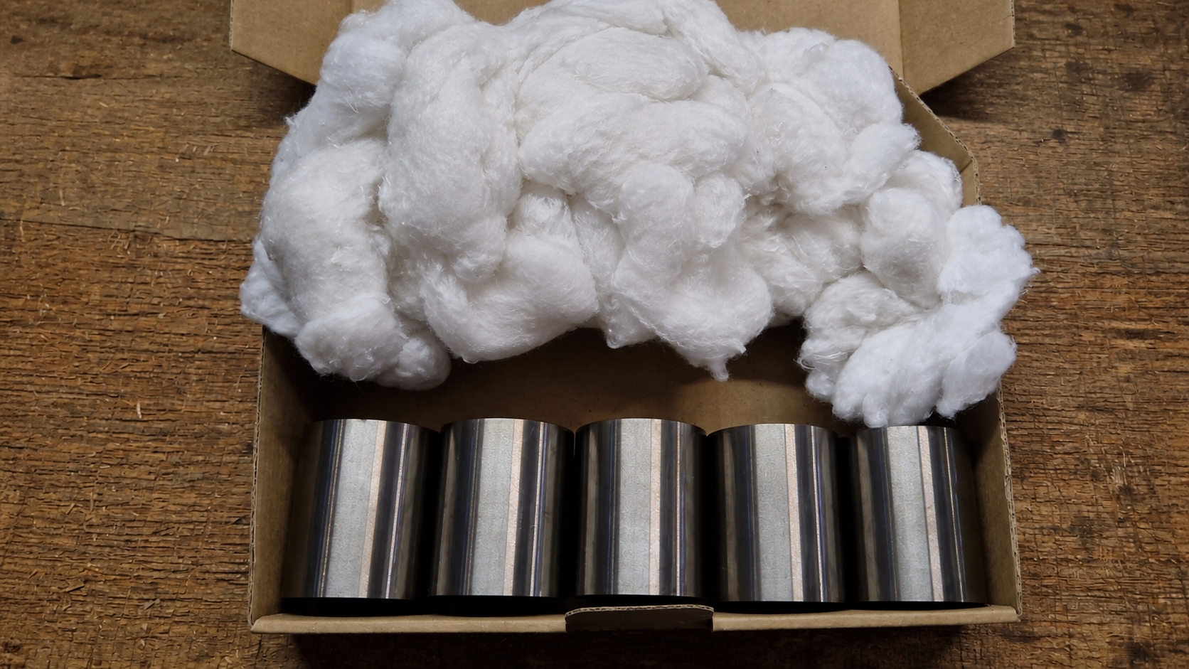 Five ВК25 cemented-carbide rods in protective packaging from a completed commercial supply